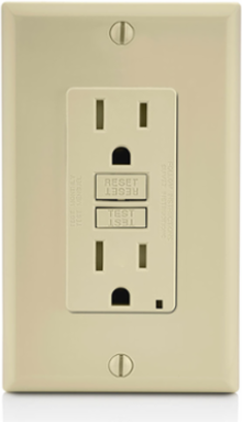 15 Amp Self-Test Tamper-Resistant GFCI Outlet 125 Volt with LED Indicator Light