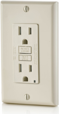 15 Amp Tamper-Resistant GFCI Outlet with LED Indicator Light, 125 Volt