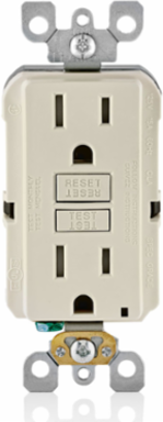 15 Amp Tamper-Resistant GFCI Outlet with LED Indicator Light, 125 Volt