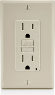 15 Amp Tamper-Resistant GFCI Outlet with LED Indicator Light, 125 Volt