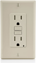 15 Amp Tamper-Resistant GFCI Outlet with LED Indicator Light, 125 Volt