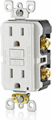 15 Amp Self-Test Tamper-Resistant GFCI Outlet, 125 Volt, with LED Indicator Light