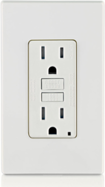 15 Amp Self-Test Tamper-Resistant GFCI Outlet, 125 Volt, with LED Indicator Light