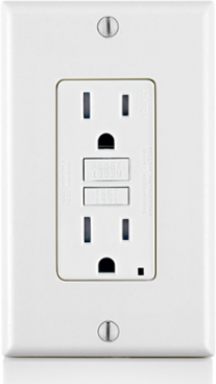 15 Amp Self-Test Tamper-Resistant GFCI Outlet, 125 Volt, with LED Indicator Light