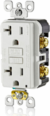 20 Amp Self-Test Tamper-Resistant GFCI Outlet, 125 Volt, White