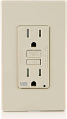 15 Amp Slim GFCI Weather-Resistant Outlet, Self Test, Tamper-Resistant with LED Indicator Light