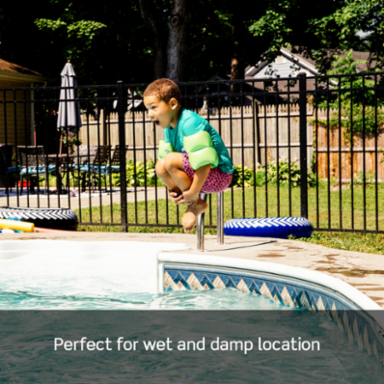 15 Amp Slim GFCI Weather-Resistant Outlet, Self Test, Tamper-Resistant with LED Indicator Light