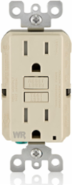 15 Amp Slim GFCI Weather-Resistant Outlet, Self Test, Tamper-Resistant with LED Indicator Light