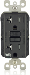 20 Amp Weather-Resistant GFCI Outlet, Tamper-Resistant, Self-Test, Black