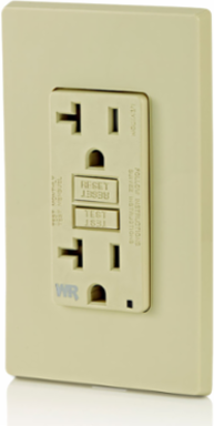 20 Amp Self-Test Weather-Resistant GFCI Outlet, Tamper-Resistant, Ivory