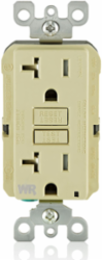 20 Amp Self-Test Weather-Resistant GFCI Outlet, Tamper-Resistant, Ivory