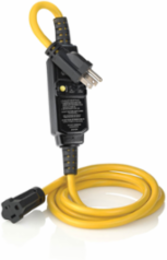 15 Amp GFCI Cord Set, 6 Foot, 14/3 SJTW, Automatic Reset, Black