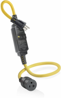 20 Amp GFCI Cord Set, 3 Foot, 120 VAC, Automatic Reset