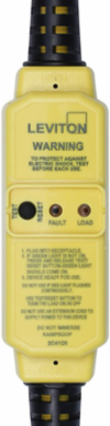 15 Amp GFCI Cord Set, 3 Foot, 120 VAC, Manual Reset, Yellow