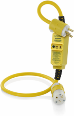 20 Amp GFCI Cord Set, 3 Foot, 120 VAC, Yellow