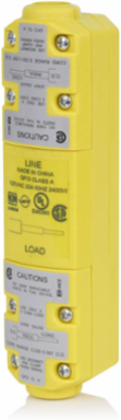20 Amp Rainproof In-Line GFCI with Manual Reset, 120 VAC, Yellow