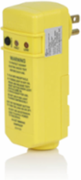15 Amp Manual Reset GFCI Right Angle Plug, Yellow, 3 FT Cord Length