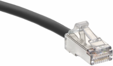 Cat 6A High-Flex Patch Cord, 4 ft, Black, 10 Gigabit, 1-500 MHz
