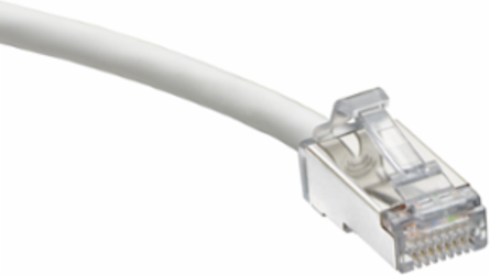 Cat 6A Small Diameter High-Flex Patch Cord 7 ft White