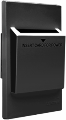 Key Card Switch, Ebony, UL Listed, No Neutral, Occupancy Sensor