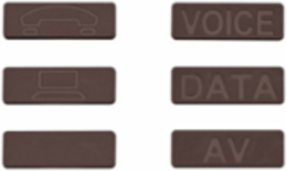 ATLAS-X1™ Bulk Icons Pack of 72, Brown - 24 Voice, 24 Data, 24 AV Icons