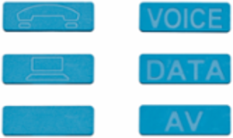 ATLAS-X1 Bulk Icons Pack of 72, Blue - Interchangeable for Voice, Data, AV