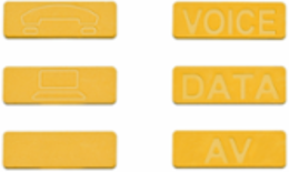 ATLAS-X1™ Bulk Icons Pack of 72 - Yellow, Voice/Data/AV Icons