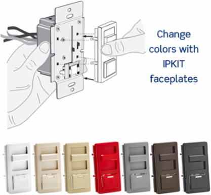 IllumaTech 0-10V Dimmer Switch 1200VA, 1500VA @ 277VAC, LED Locator Light