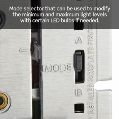 IllumaTech Dimmer Switch, 150W LED/600W Incandescent, Slide Control, 120VAC
