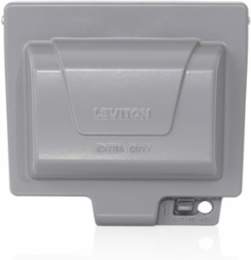 1-Gang Weatherproof Cover, Metal, Gray, Extra Duty, NEMA Rated 3R