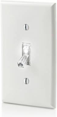 Toggle LED Illuminated Single-Pole Switch, 15 Amp, 120 Volt, Residential Grade