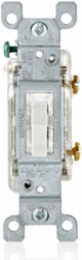 Toggle LED Illuminated Single-Pole Switch 15 Amp 120 Volt White