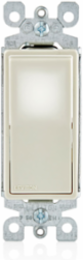 Decora LED Illuminated Rocker Switch, 15 Amp, 120/277 Volt, Light Almond