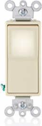 Decora LED Illuminated Rocker 4-Way Switch, 15 Amp, 120/277 Volt, Light Almond