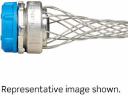 1 Inch Straight Male Strain Relief Connector, Anodized Aluminum, .700 - .970 Cord Range