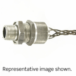 Deluxe Cord Sealing Strain Relief Connector, 3/4 Inch Male, Aluminum Body, .375 - .500 Cord Range