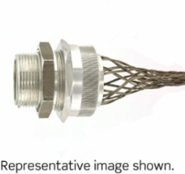 Deluxe Strain Relief Wire Mesh Grip 1-1/2 Inch Male Aluminum 1.125 - 1.250 Cord Range