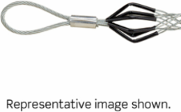 Flexible Eye Pulling Grip for Cable Dia. .500 - .610 Inch, Single Weave, 8 Inch Length