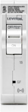 15A 1-Pole Smart GFCI Circuit Breaker, Hydraulic Magnetic Trip, 120V