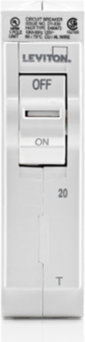 20 Amp 1-Pole Thermal Magnetic Circuit Breaker 120 VAC, 10 KA, 0.42 lbs