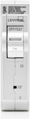 25A 1-Pole GFCI Thermal Magnetic Circuit Breaker 120V, 3.9" H x 1.0" W x 3.1" D