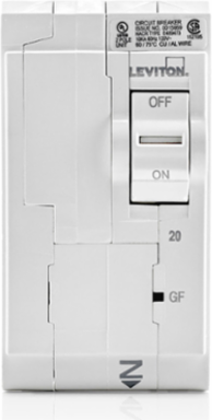 20A GFCI 2-Pole Circuit Breaker, 120/240V, 10KA Interrupt Rating