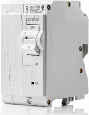 20A GFCI 2-Pole Circuit Breaker, 120/240V, 10KA Interrupt Rating
