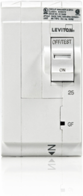 25A 2-Pole GFCI Circuit Breaker, Hydraulic Magnetic, 120/240V, -40 C to 85 C Operating Temp