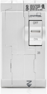 25A 2-Pole Hydraulic Magnetic Circuit Breaker 120/240VAC, 10KA Short Circuit Rating