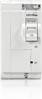40A 2-Pole GFCI Circuit Breaker, 120/240V, Hydraulic Magnetic Trip, 10 KA Rating