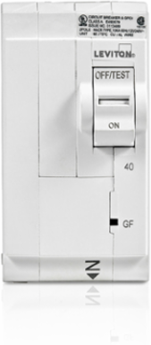 40A GFCI 2-Pole Circuit Breaker, 10KA Rating, 120/240V, -40°C to 85°C