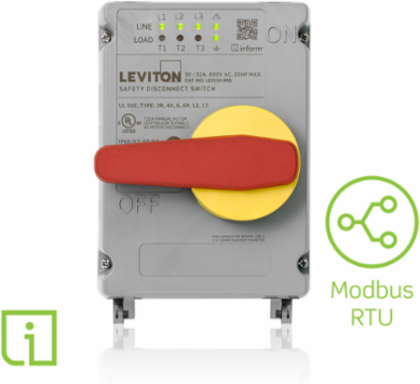 30/32 Amp Non-Fused Disconnect Switch, 600 VAC, IP66/IP67/IP68/IP69K, Modbus RTU