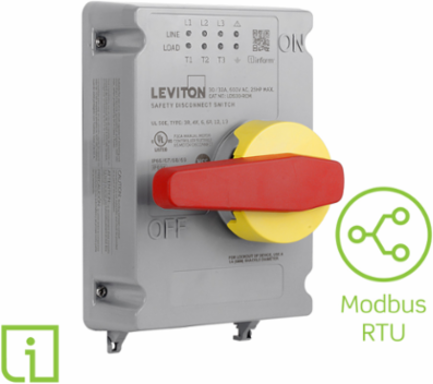 30/32 Amp Non-Fused Disconnect Switch Cover with Modbus RTU Monitoring, 600 VAC