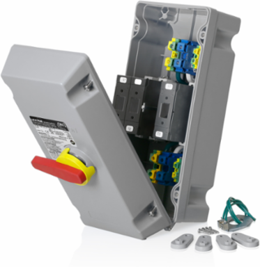 60 Amp Fused PowerSwitch Disconnect Switch, 600 Volt, Non-Metallic Enclosure